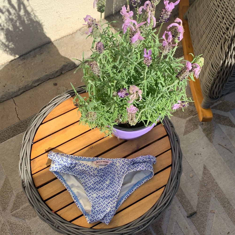 Girls bikini bottom with bows cobalt blue juicy couture